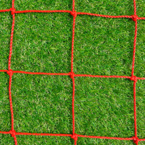 3.5mm Knotted Goal Net 9v9 (16ft x 7ft) - Red Pair