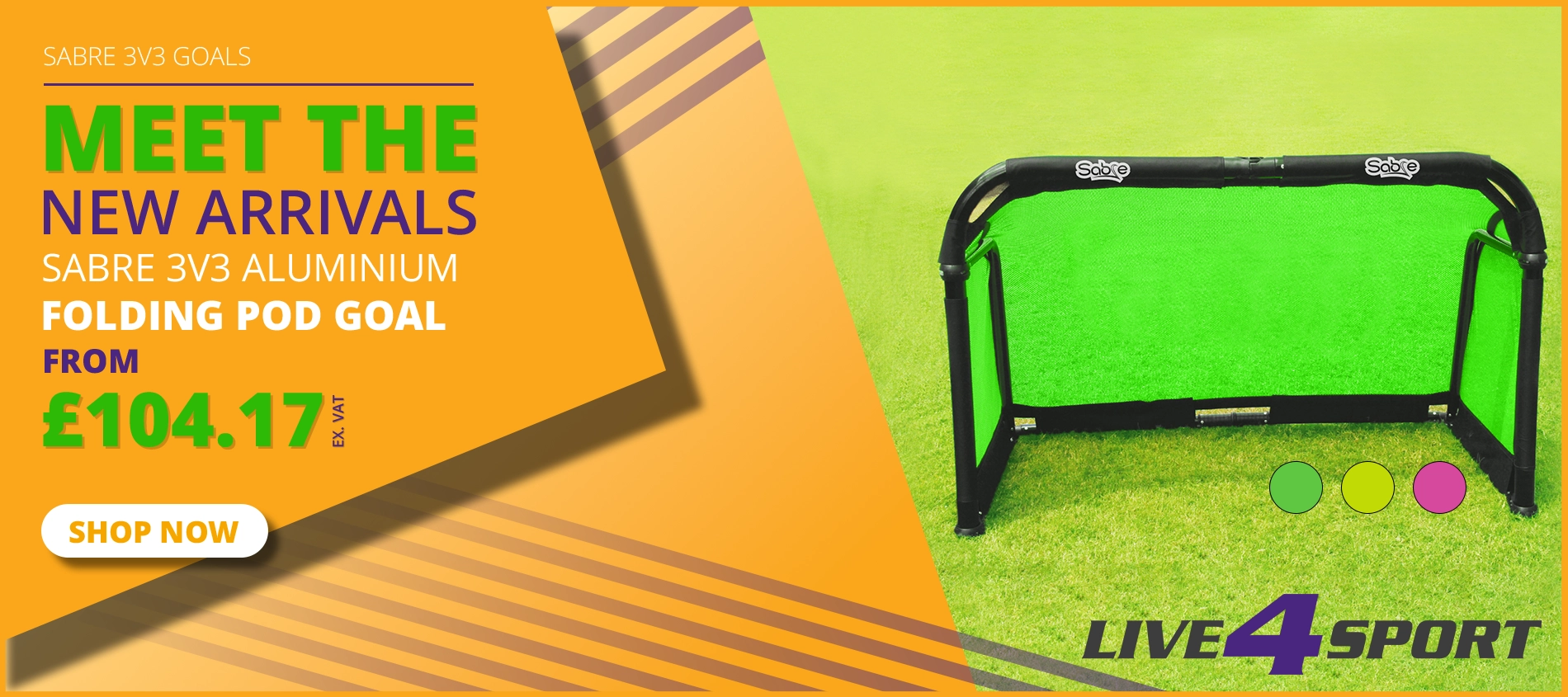 Meet the NEW Arrivals Sabre 3v3 Goalposts now available online to order.