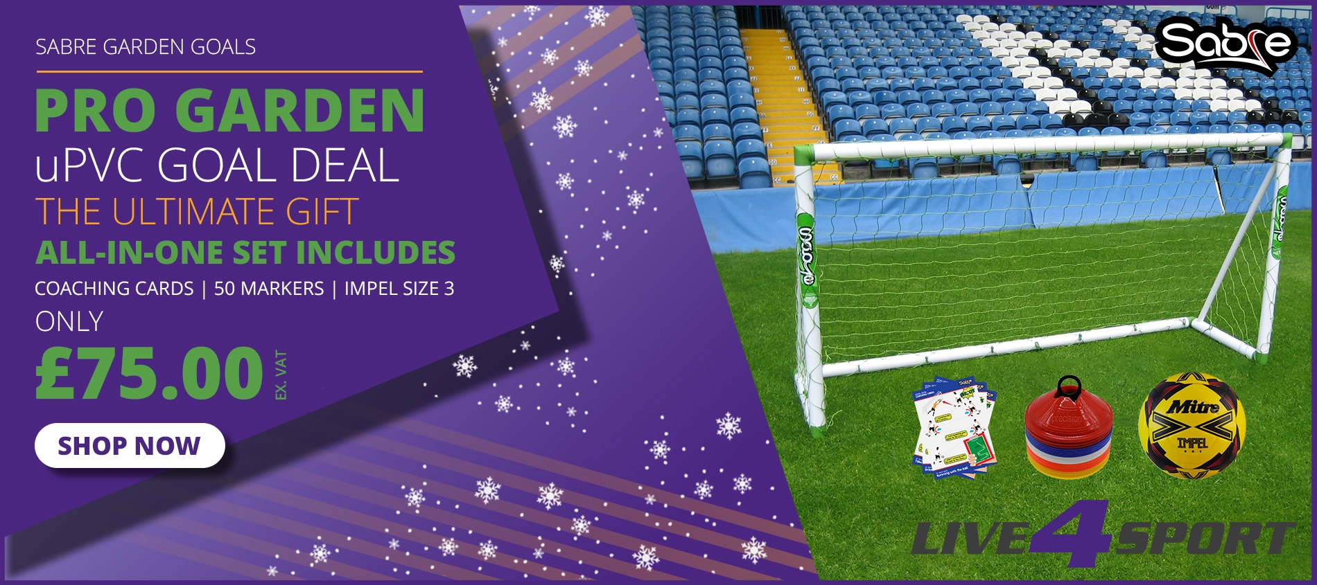 Looking for the perfect gift this year? Shop Pro Garden uPVC Goal online now. Find the ultimate Christmas gift with our all-in-one set.