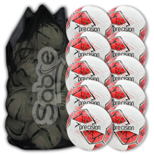Fusion FIFA Football White/Red 10 Ball Deal Plus FREE Bag