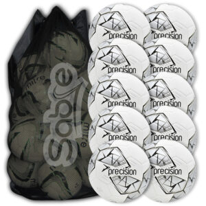 Fusion FIFA Football White/Silver 10 Ball Deal Plus FREE Bag