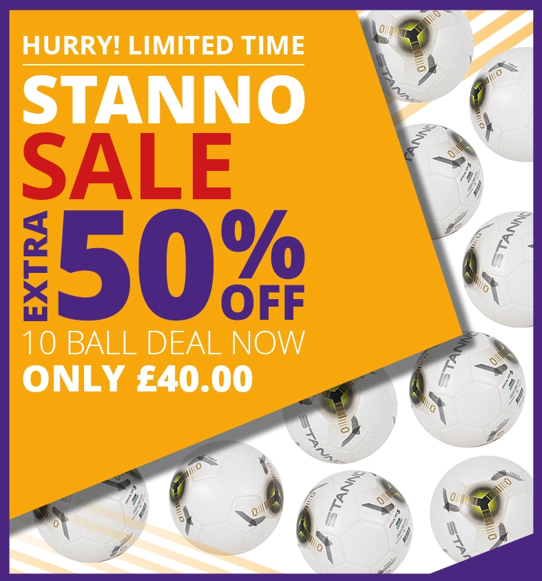 Limited time while stocks last, Stanno SALE extra 50% off 10 ball now only £40.00