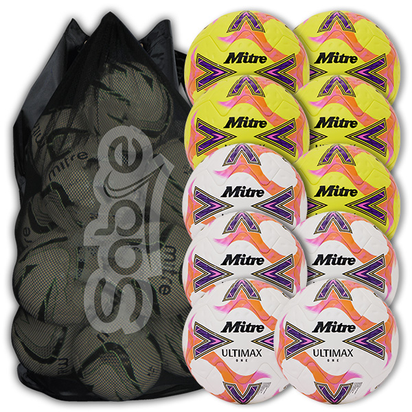 Ultimax One White & Yellow Mixed 10 Ball Deal Plus FREE Bag