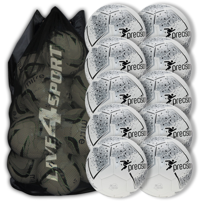 Fusion Football - White/Silver 10 Ball Deal Plus FREE Bag