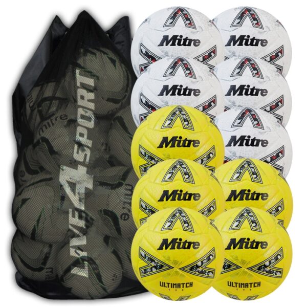 Ultimatch Evo White & Yellow Mixed 10 Ball Deal Plus FREE Bag